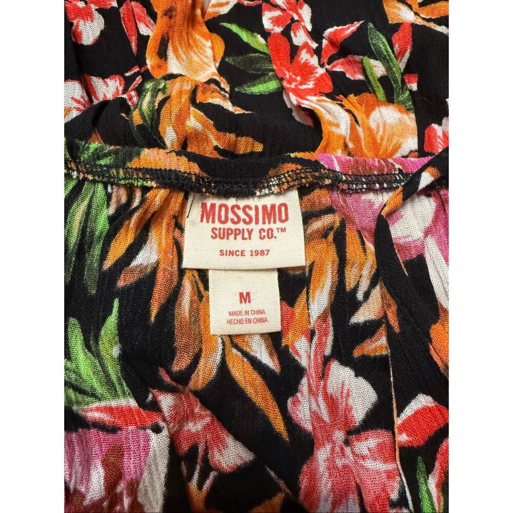 MOSSIMO Ladies' Medium SLEEVELESS ROMPER Floral Tie Front - Picture 3 of 6